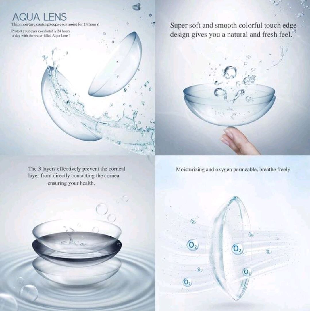 1 Pair Brown Disposable Small Diameter Lens, Contact Lenses For Daily
