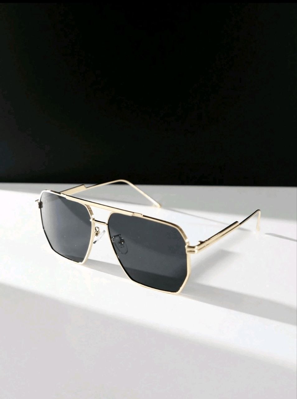 1 Pair Retro Asymmetric Polygon Metal Double