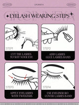 10 Pairs Half False Eyelashes Clear Band Cat Eye False Eyelashes Short Soft 3D Faux Mink