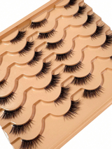 14 Pairs 3D Fluffy Soft Natural Look Cat Eye False Eyelashes