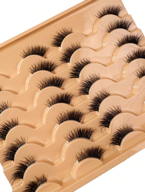 14 Pairs 3D Fluffy Soft Natural Look Cat Eye False Eyelashes