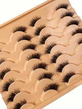 14 Pairs 3D Fluffy Soft Natural Look Cat Eye False Eyelashes