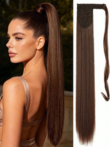 Inch Long Wrap Around Synthetic Hair Extension Ponytail, Clip-In Ponytail Hair Extensions For Women