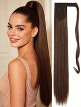 Inch Long Wrap Around Synthetic Hair Extension Ponytail, Clip-In Ponytail Hair Extensions For Women