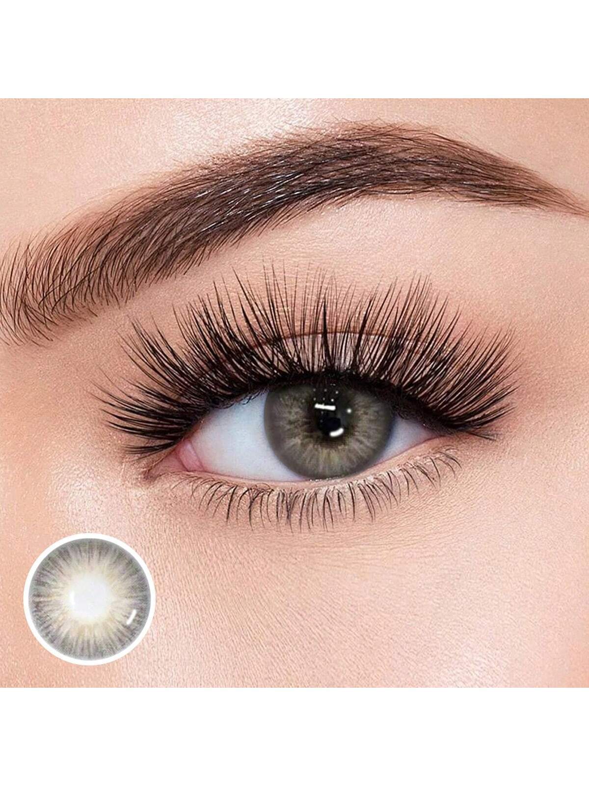1 Pair Grey Of Eye Makeup Cosmetic Colored Contact Lenses