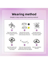 1 Pair Of Natural Brown Soft Contact Lenses, Yearly Replacement, 14.5mm Diameter
