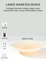 1 Pair Reusable Solid Color Nipple Covers With Storage Box, 8cm Thin Invisible Bra Pasties Suitable