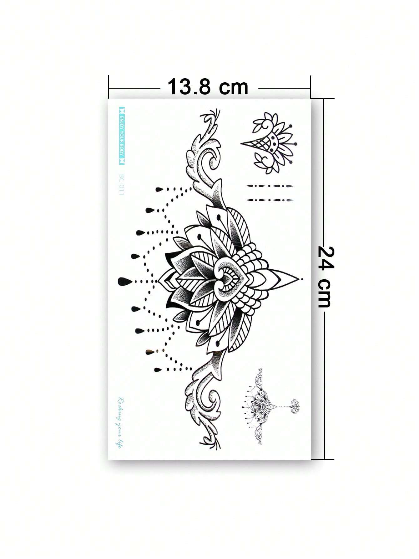 1 Sheets Under Breast Thigh Straps Body Art Temporary Tattoo Stickers