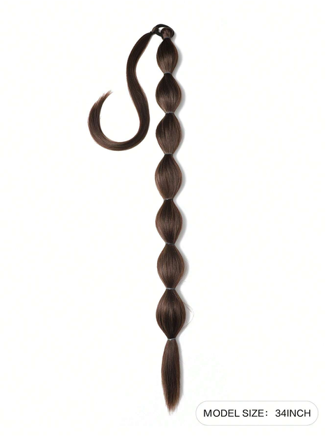 1pc Black Long Bubble Ponytail Extension For Women 28Inch 34Inch Ponytail Extension