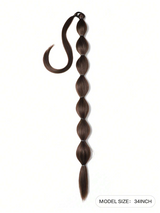 1pc Black Long Bubble Ponytail Extension For Women 28Inch 34Inch Ponytail Extension