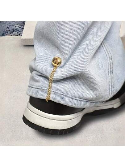 1pc Adjustable Magnetic Pant Clips &amp; Sleeve Clips - Durable Alloy Hem Clips 2-piece Set/Gold 2 Pieces