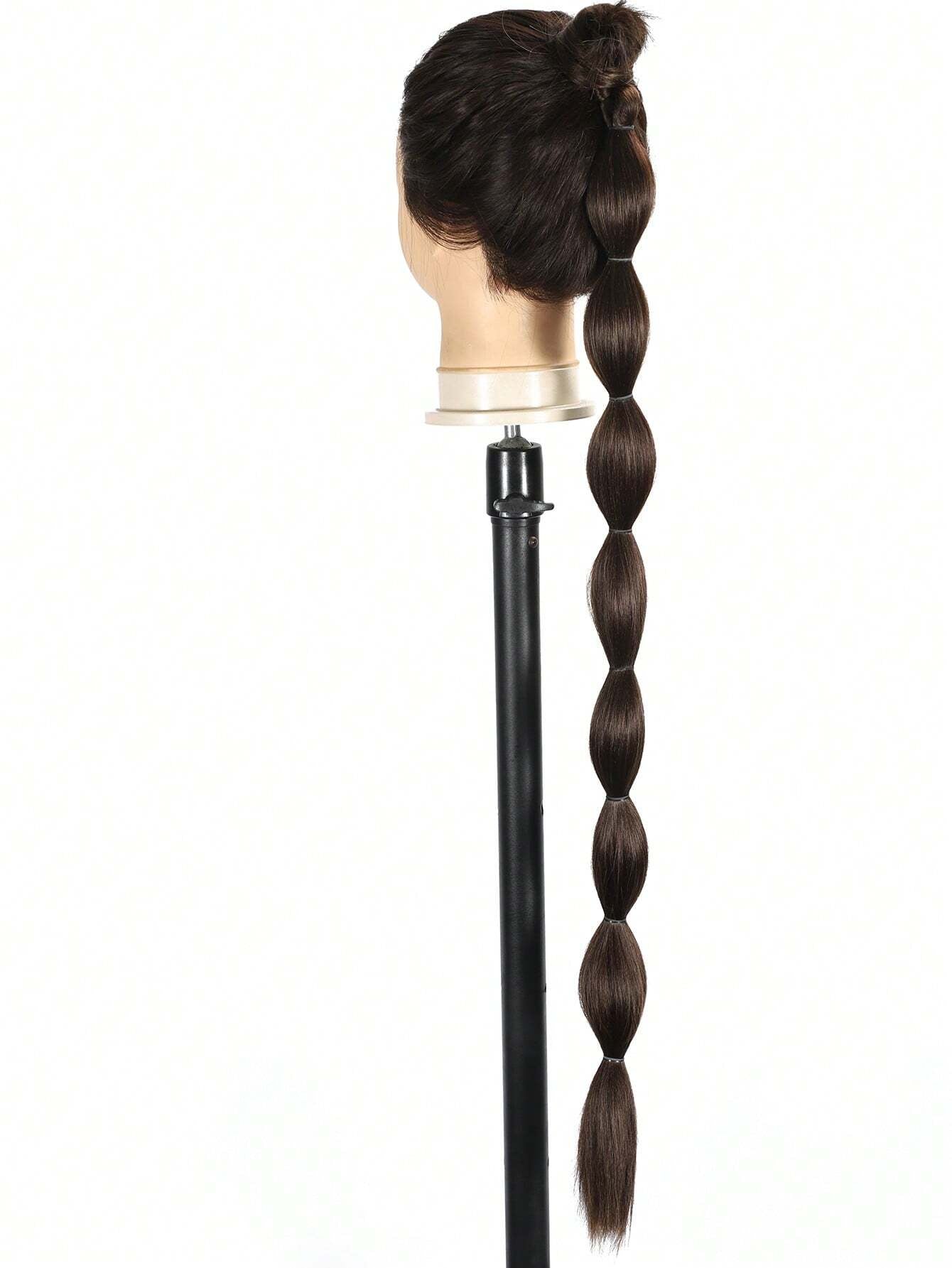 1pc Black Long Bubble Ponytail Extension For Women 28Inch Ponytail
