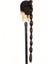 1pc Black Long Bubble Ponytail Extension For Women 28Inch Ponytail