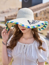 1pc New Spring/Summer Style Sun Hat For Outdoor Activities, Beach Straw Hat