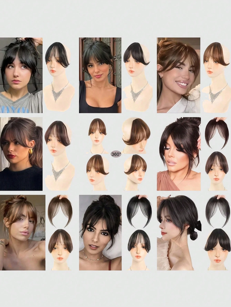 1pc Perfect Face-Framing Bangs, Elegant & Fashionable Curtain Bangs