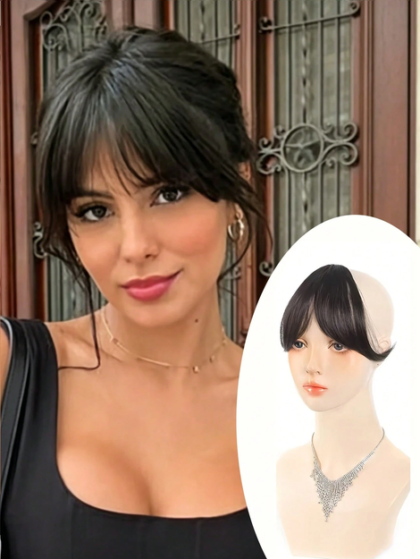1pc Perfect Face-Framing Bangs, Elegant & Fashionable Curtain Bangs