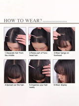 1pc Perfect Face-Framing Bangs, Elegant & Fashionable Curtain Bangs