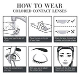 1 Pair/2 Pieces Lalens New Release Small Pupil Natural Oliver Colored Contact Lenses