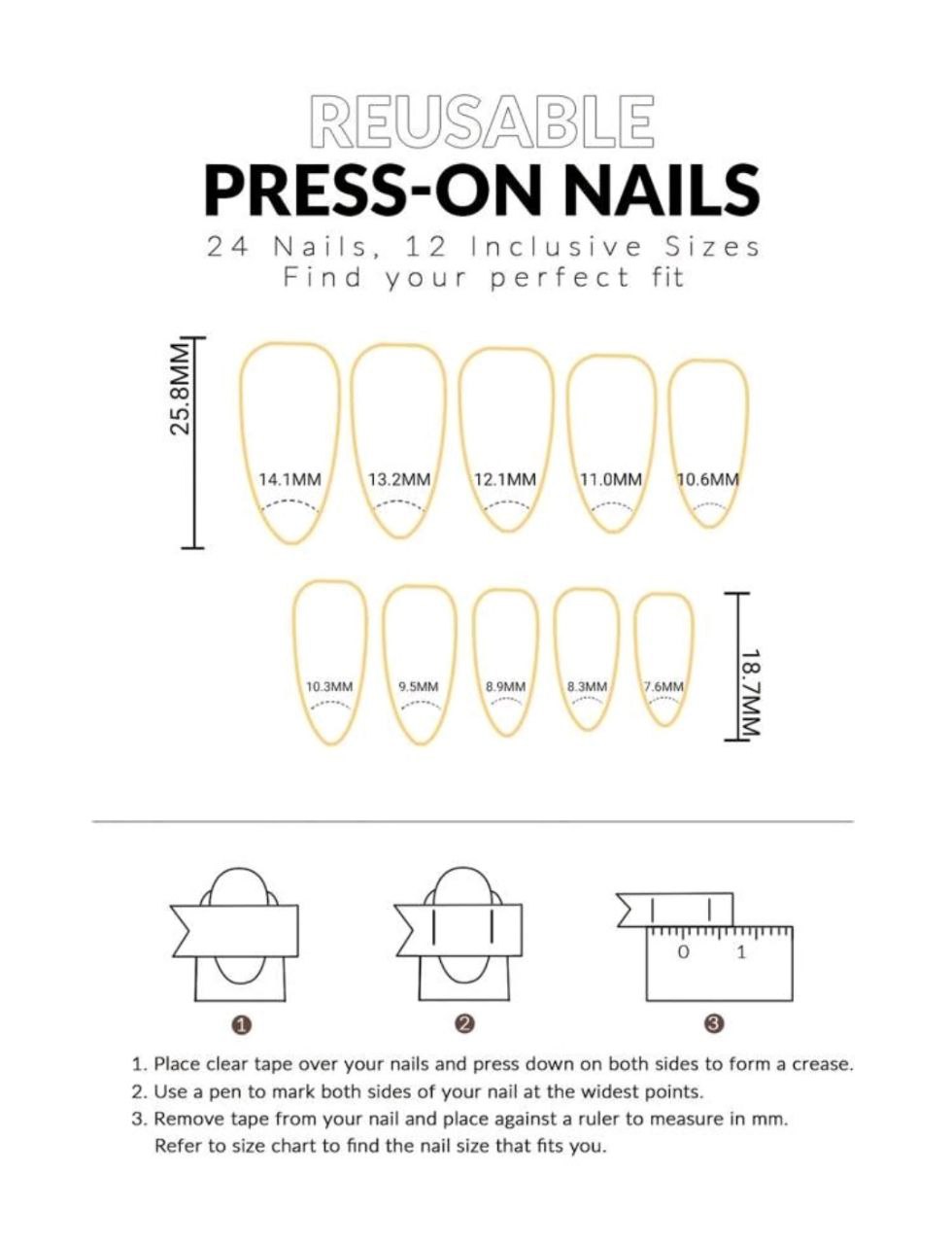 24Pcs Long Almond 3d Gelnails Makes Flower Nails Design French Tip Press On