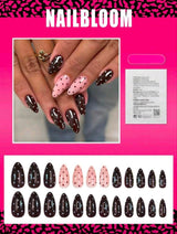 24pcs Medium Oval Nude Pink Nail Stickers