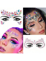 5 Sets Face Jewels Stickers Face Gems Glitter Mermaid Face Crystal Mix Styles Face Jewels Crystal Stickers Set