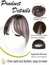 8.5 Inch Middle Part Bangs Hairpiece