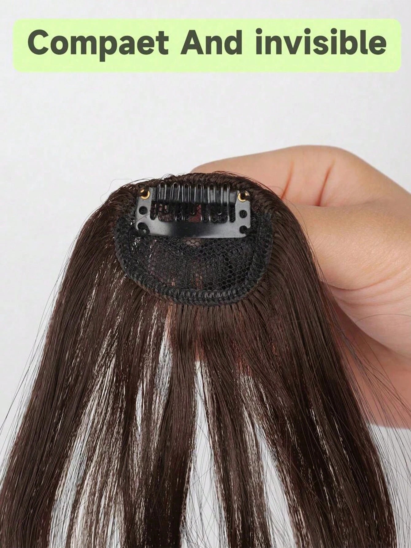 8.5 Inch Middle Part Bangs Hairpiece