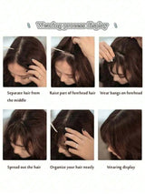8.5 Inch Middle Part Bangs Hairpiece