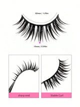 Asiteo 5 Pairs Anime Spiked False Eyelashes - Natural Thin Fake Lashes