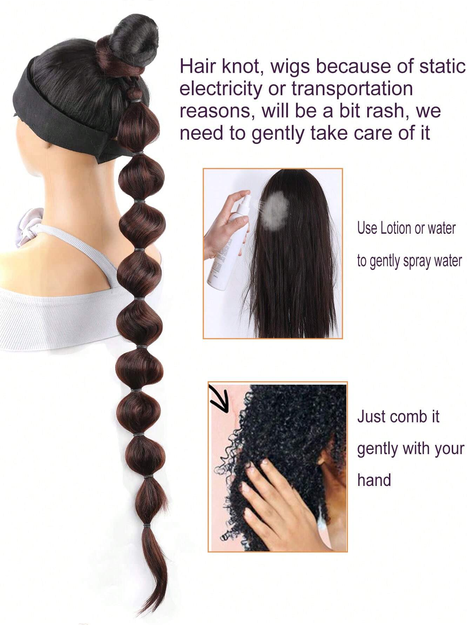 Dark Brown 30 Inch Extra Long Synthetic Fiber Ponytail For Women