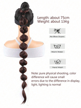Dark Brown 30 Inch Extra Long Synthetic Fiber Ponytail For Women