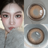 Diamond Beach Brown 1-Year Disposable 14.5mm Soft Lenses,Natural Brown