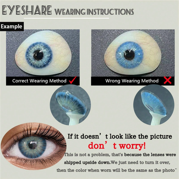 EYESHARE SoftLens NEW Colored Contact Lenses Natural Brown Gray Beauty Lenses