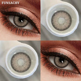 FUNSACHY CHARLOTTE-BROWN Colored Contact Lenses, Suitable For Natural Skin