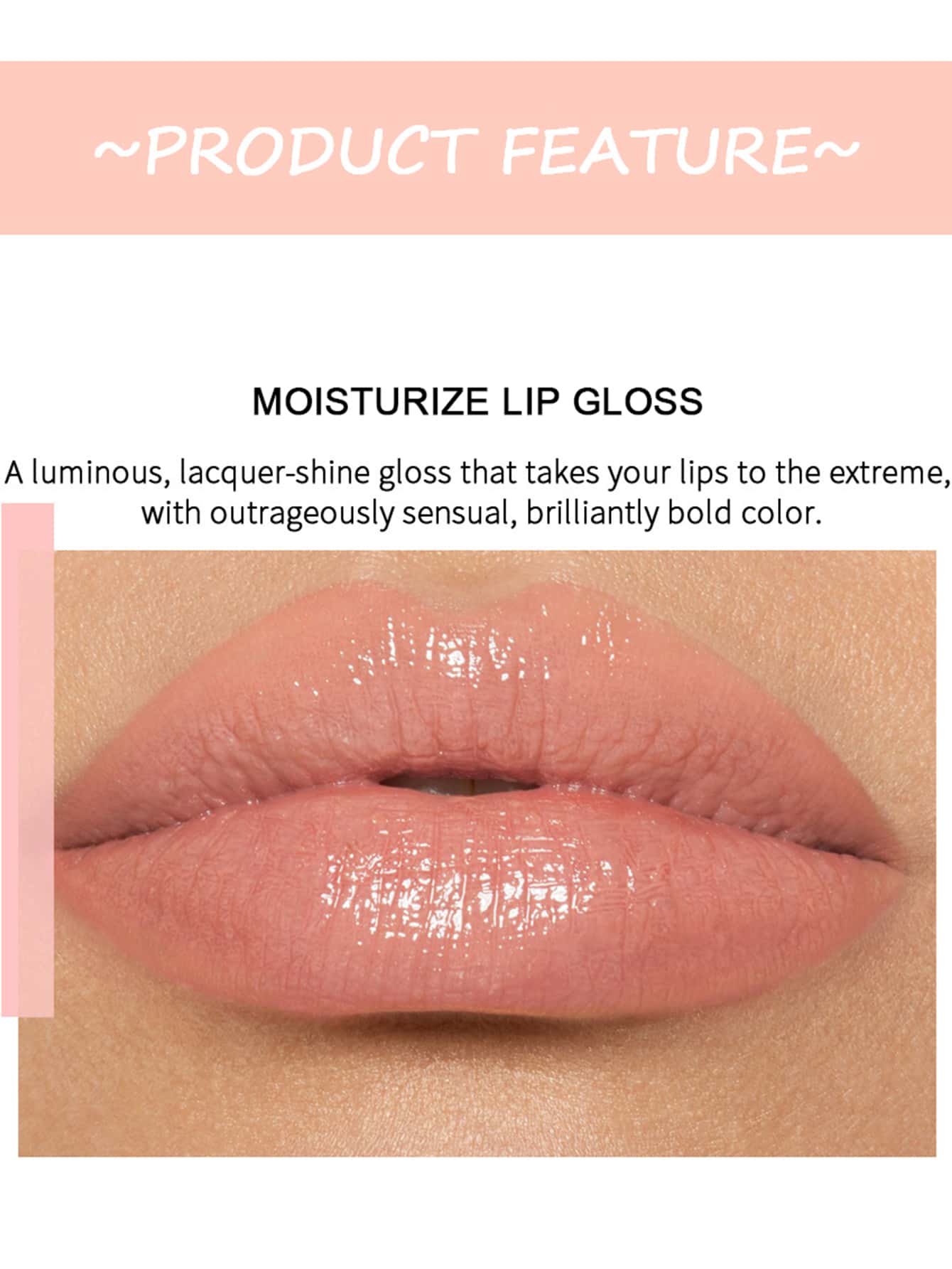 HANDAIYAN Glossy Mirror Glass Effect Lip Gloss, Liquid Shimmery Pearl Moisturizing Long-Lasting Lipstick