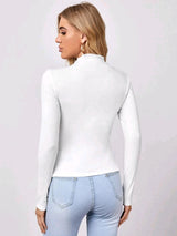 SHEIN Cutout Front Fitted Tee