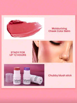 Julystar Professional Makeup Blush Stick, Long-wearing Highly Pigmented Cream Blus