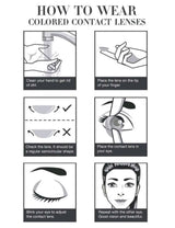 Lalens 1 Box (2 Pieces) 1 Year Disposable Crush Green Hazelnut Color Contact Lenses