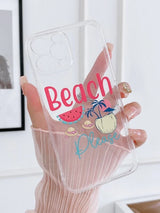 Letter Graphic Clear Phone Case
