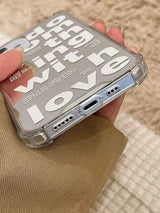 Letter Graphic Mirror Phone Case