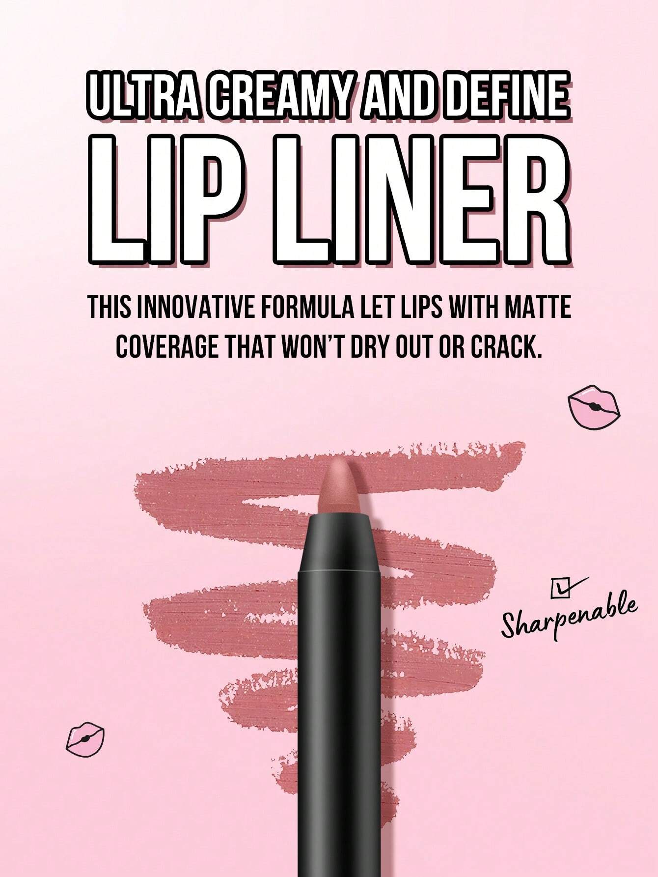 MissIyn Made To Stay Lip Liner, Matte Lip Liner.135