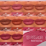 Pudaier Waterproof Lip Mousse – Smudge-Proof, Non-Sticky Lip Gloss, Cup-Proof, Long-Lasting, Easy To Apply, Matte Finish Lip Glaze