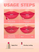 Pudaier 2-In-1 Matte Lipstick &amp; Gloss: Dual Effects Of Matte &amp; Shine, Long-Lasting &amp; Smudge-Proof Lip, Perfect For Hottest Festive &amp; Daily Makeup Looks #02