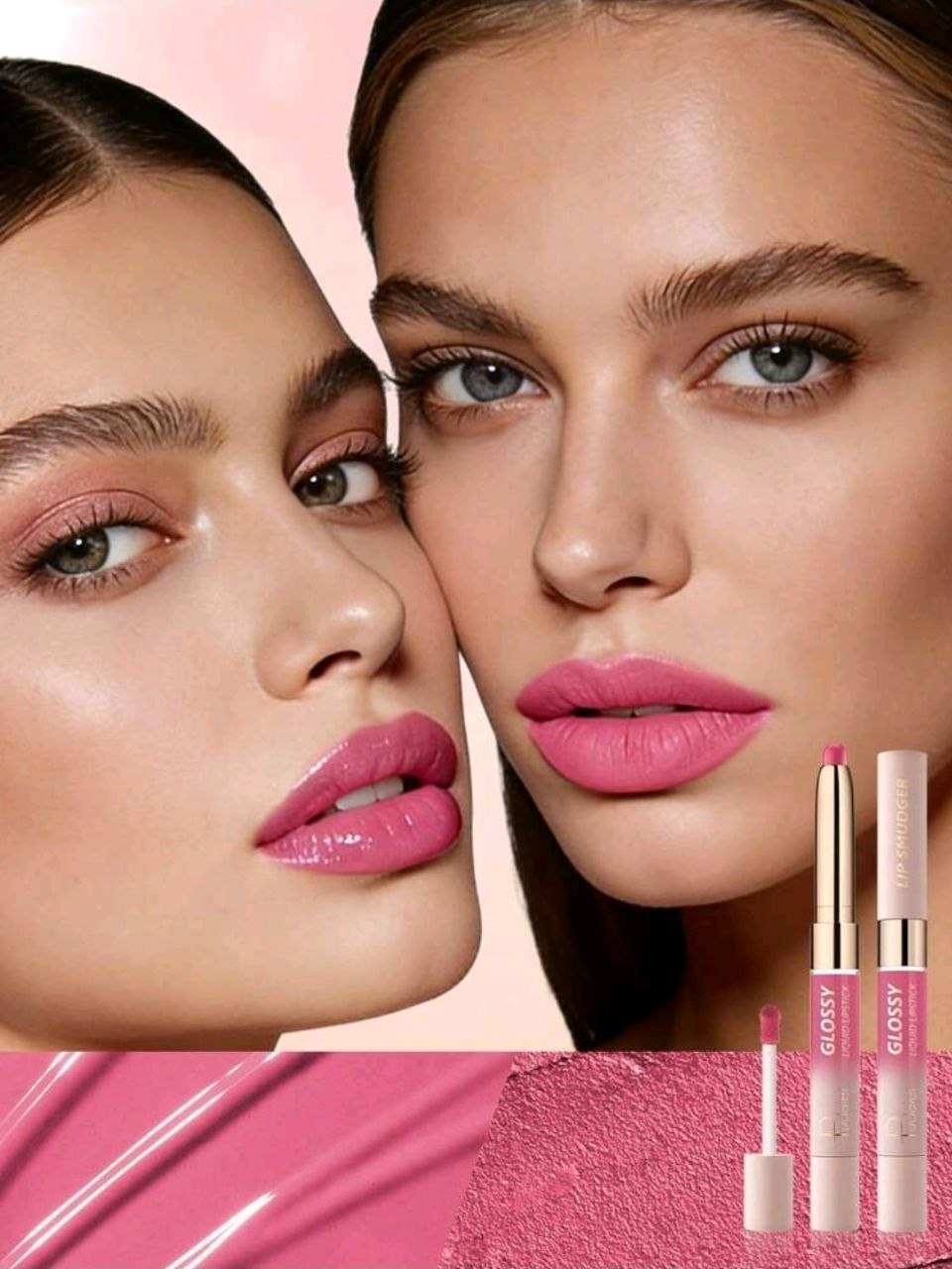Pudaier 2-In-1 Matte Lipstick &amp; Gloss: Dual Effects Of Matte &amp; Shine, Long-Lasting &amp; Smudge-Proof Lip, Perfect For Hottest Festive &amp; Daily Makeup Looks #02