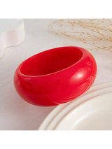 Retro European Style Personalized Artistic Resin Textured Oversized Geometric Round Acrylic Bangle Bracelet