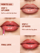 SHEGLAM Lip Rules Liner & Gloss Pen-Play Fair 2-In-1 Moisturizing Liquid Lipstick