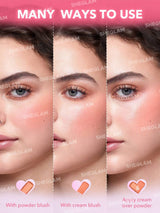 SHEGLAM Cheek 2 Cheek Blush Duo-Cherry Sorbet 5 Shades Cream Powder Blush Double Long Lasting Pigment Dual