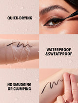 SHEGLAM Uninterrupted Waterproof Liquid Eyeliner Waterproof Highly Pigmented Black Matte Eyeliner Pencil