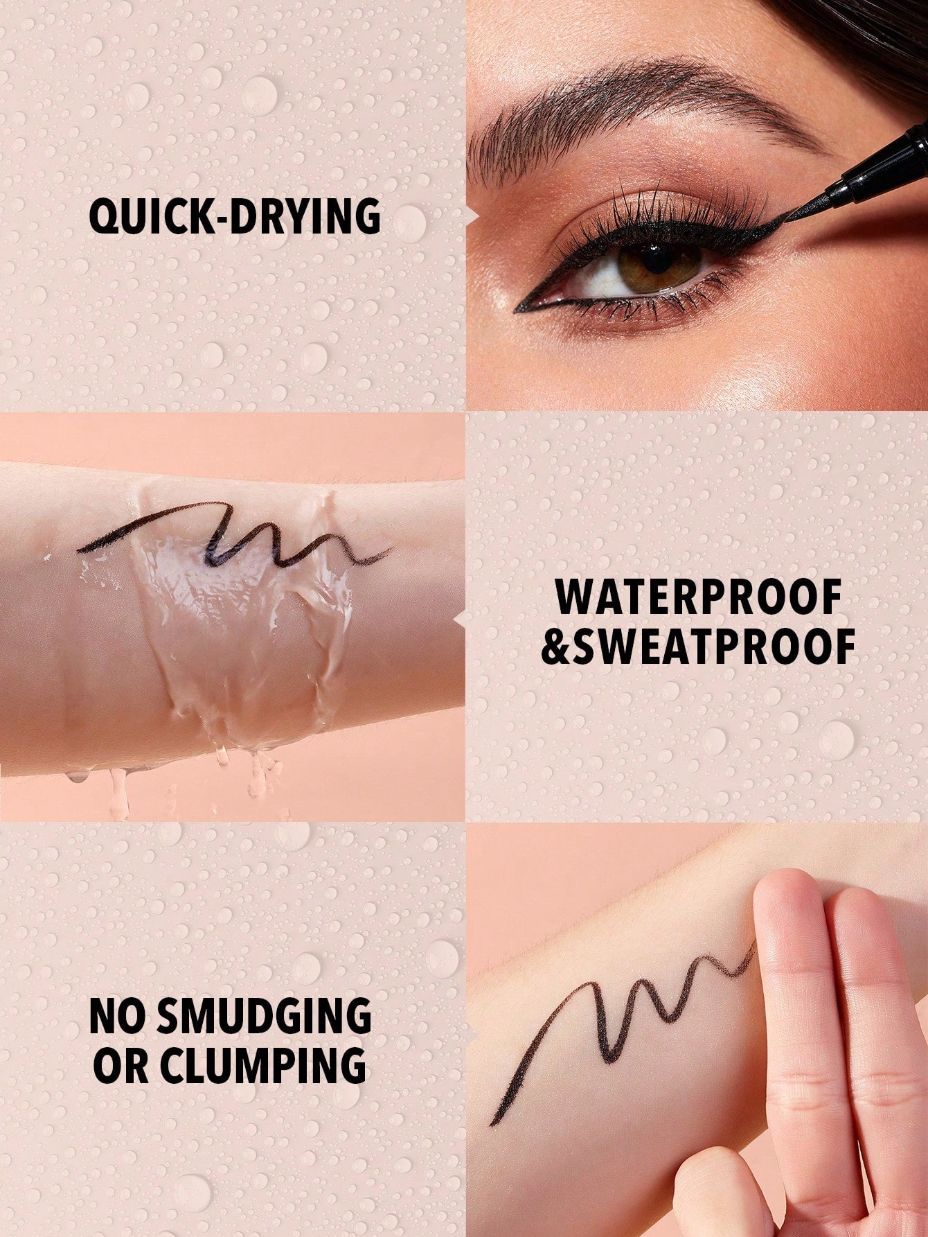SHEGLAM Uninterrupted Waterproof Liquid Eyeliner Waterproof Highly Pigmented Black Matte Eyeliner Pencil