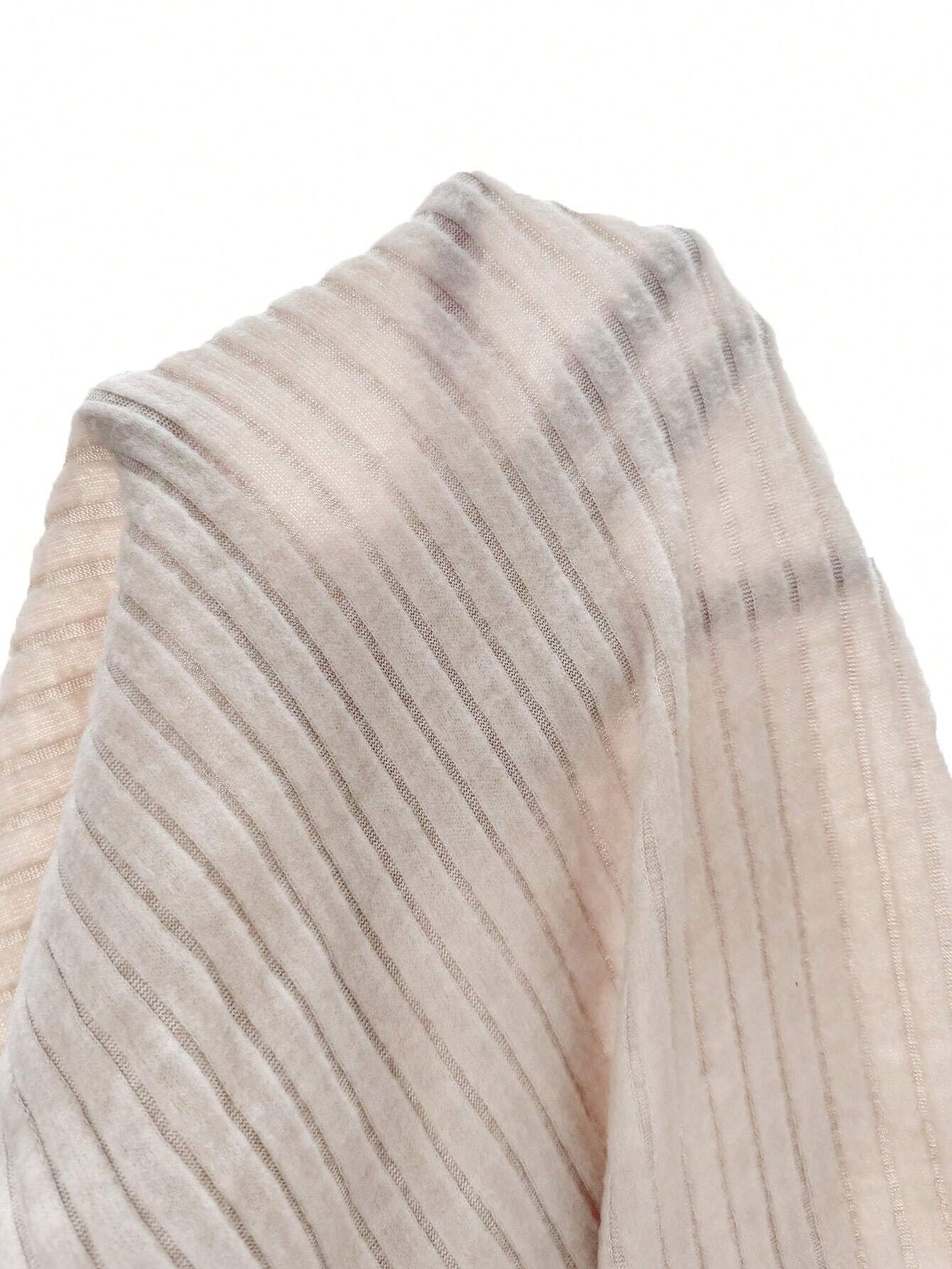 SHEIN Essnce Surplice Neck Ribbed Knit Crop Tee